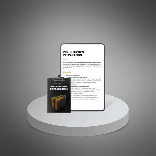 Pre-Interview Preparation - Checklist
